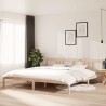 Cadre de lit sans matelas bois massif 200x200 cm 