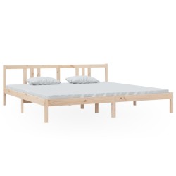 Cadre de lit sans matelas bois massif 200x200 cm 