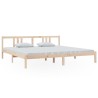 Cadre de lit sans matelas bois massif 200x200 cm 