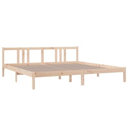 Cadre de lit sans matelas bois massif 200x200 cm 