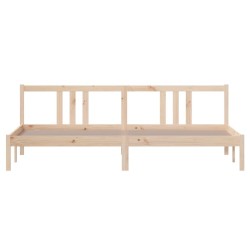 Cadre de lit sans matelas bois massif 200x200 cm 