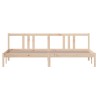 Cadre de lit sans matelas bois massif 200x200 cm 