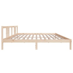 Cadre de lit sans matelas bois massif 200x200 cm 