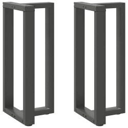 Pieds de table de bar en T, 2 pièces, anthracite, 40 x 35 x (90-91) cm, acier 