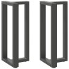 Pieds de table de bar en T, 2 pièces, anthracite, 40 x 35 x (90-91) cm, acier 
