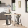 Pieds de table de bar en T, 2 pièces, anthracite, 40 x 35 x (90-91) cm, acier 