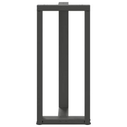 Pieds de table de bar en T, 2 pièces, anthracite, 40 x 35 x (90-91) cm, acier 