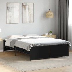 Cadre de lit sans matelas noir 120x190 cm 