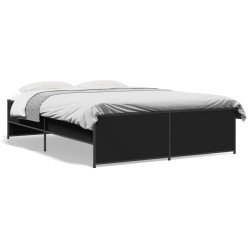Cadre de lit sans matelas noir 120x190 cm 