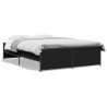 Cadre de lit sans matelas noir 120x190 cm 