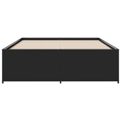 Cadre de lit sans matelas noir 120x190 cm 