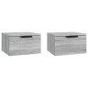 Tables de chevet murales 2 pcs Sonoma gris 34x30x20 cm 