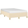 Cadre de lit sans matelas crème 120x200 cm tissu 