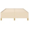 Cadre de lit sans matelas crème 120x200 cm tissu 