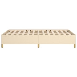 Cadre de lit sans matelas crème 120x200 cm tissu 