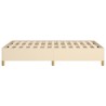 Cadre de lit sans matelas crème 120x200 cm tissu 