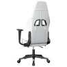 Chaise de jeu avec repose-pied Blanc et rose Similicuir 