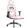 Chaise de jeu avec repose-pied Blanc et rose Similicuir 