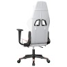 Chaise de jeu de massage avec repose-pied Blanc&Rose Similicuir 