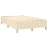 Cadre de lit sans matelas crème 120x200 cm tissu 