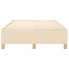 Cadre de lit sans matelas crème 120x200 cm tissu 