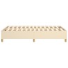 Cadre de lit sans matelas crème 120x200 cm tissu 