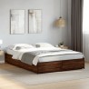 Cadre de lit sans matelas chêne marron 140x200 cm 