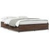 Cadre de lit sans matelas chêne marron 140x200 cm 