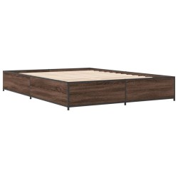 Cadre de lit sans matelas chêne marron 140x200 cm 