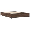 Cadre de lit sans matelas chêne marron 140x200 cm 