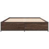 Cadre de lit sans matelas chêne marron 140x200 cm 