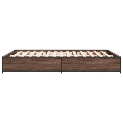 Cadre de lit sans matelas chêne marron 140x200 cm 