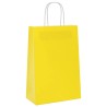 Sacs en papier 250 pcs avec poignées jaune 21x11x31 cm 