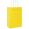 Sacs en papier 250 pcs avec poignées jaune 21x11x31 cm 