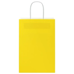 Sacs en papier 250 pcs avec poignées jaune 21x11x31 cm 