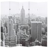 Cloison de séparation pliable 200x170 cm New York Noir et blanc 