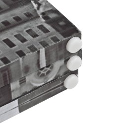 Cloison de séparation pliable 200x170 cm New York Noir et blanc 