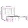 Cadre de lit Bois de pin massif 140x190 cm 