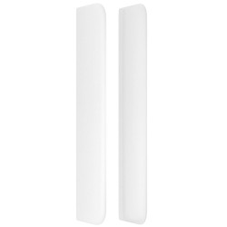 Tête de lit avec oreilles Blanc 163x16x118/128 cm Similicuir 