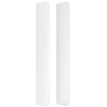 Tête de lit avec oreilles Blanc 163x16x118/128 cm Similicuir 