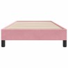 Sommier à lattes de lit sans matelas rose 90x210 cm velours 