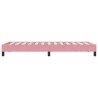 Sommier à lattes de lit sans matelas rose 90x210 cm velours 