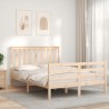 Cadre de lit sans matelas bois massif 