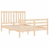 Cadre de lit sans matelas bois massif 