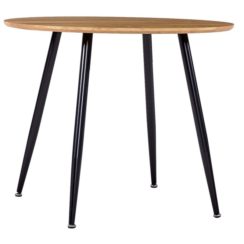 Table de salle à manger Chêne et noir 90x73,5 cm MDF Table de salle à manger Chêne et noir 90x73,5 cm MDF