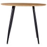 Table de salle à manger Chêne et noir 90x73,5 cm MDF 