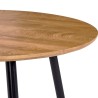 Table de salle à manger Chêne et noir 90x73,5 cm MDF 