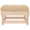 Repose-pieds de jardin avec coussins lot de 2 bois pin massif 