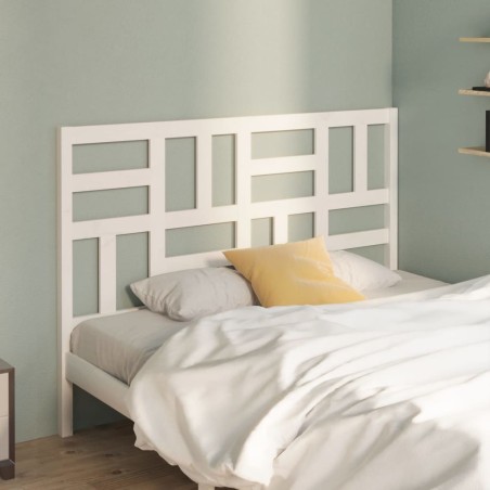 Tête de lit Blanc 141x4x104 cm Bois massif de pin 