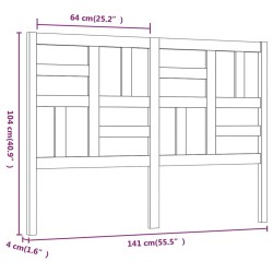 Tête de lit Blanc 141x4x104 cm Bois massif de pin 